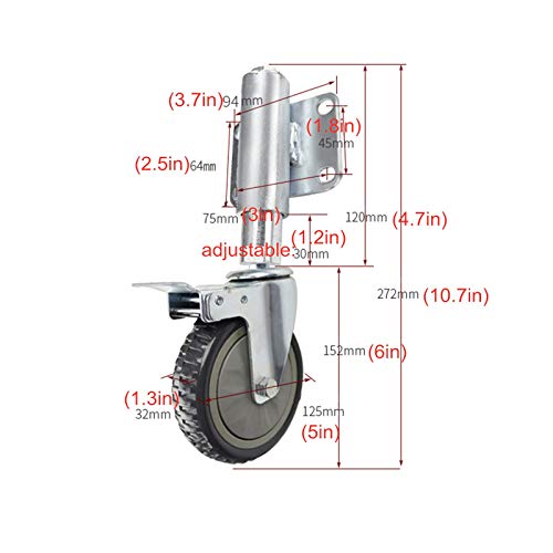 Roue Gateer haute performance en polyuréthane robuste de 5 pouces