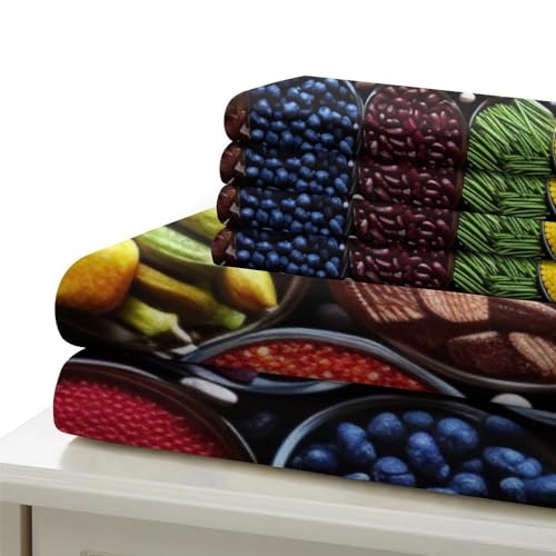 Literie en microfibre 140x200 cm avec impression 3D épices