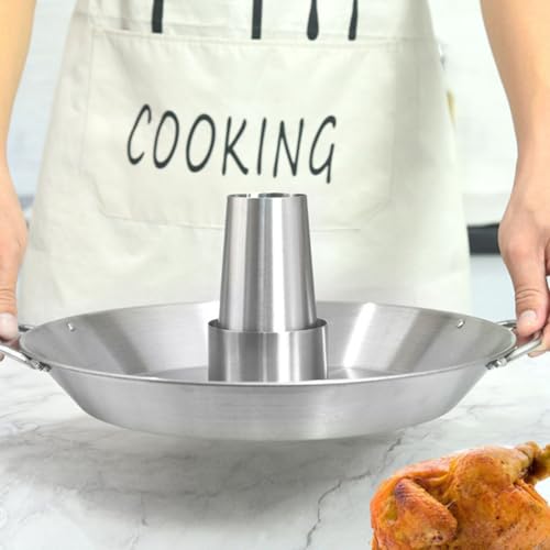 Poêle à barbecue multi-usage et support pour poulet grillé en acier inoxydable - 5