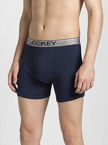 Image of Jockey 8009 Men's Super Combed Cotton Rib Solid Boxer Brief with Ultrasoft Waistband (Pack of 2)