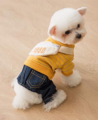 Ropa para perros Sweatshirt y Jeans MilTrees amarillo miniatura 2