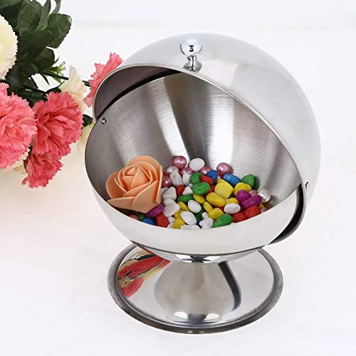 304 Stainless Steel Seasoning Container - Rust-Resistant, Airtight Spice Jar with Sealed Lid, 13cm Spherical Bowl for Kitchen Storage