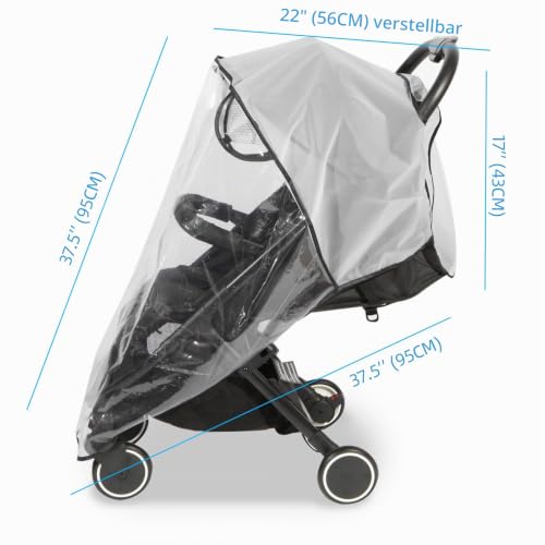 Regenschutz Kinderwagen,Kinderwagen Regenschutz Universal,Regenschutz Buggy,Reise Wetterschutz für Winddicht, Wasserdicht… – Ansicht 6
