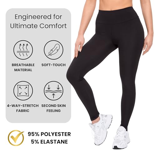SOFTSAIL Women’s High-Waisted Ribbed Leggings Push-Up Stretchy Yoga Pants for Gym & Workout Tummy Control Activewear, Breathable & Comfortable, Sizes S-XL - Image 5