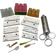 Crappie Soft Plastic Fishing Lure Making KIT - 4 MOLDS, Injector, 4 Colors Resin - FusionX Fishing InjeX - Great for Perch and Panfish