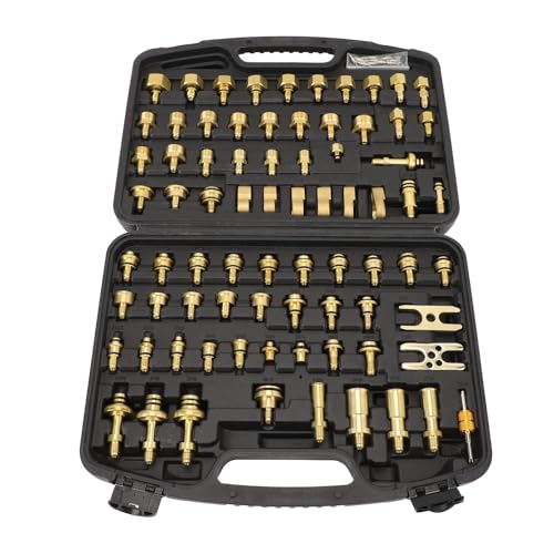 Goshyda Automotive Conditioning Test Kit, 77pcs AC Tester Kit for Identify and Repair Leaks in the Conditioning System, AC Detection Tools for Car