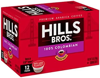 Hills Bros. Coffee Pods - Colombian, 12 Single Serve Pods