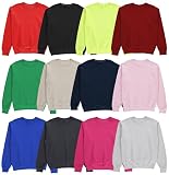 BILLIONHATS 12 Pack Mens Adult Crewneck Fleece Lined Pullover Sweatshirt Bulk, Mixed Assorted Colors, Wholesale Sweatshirts Multipack for Men, Soft.