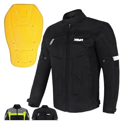 XAVIA GALE Giacca Da Moto Da Uomo - Giubbotto Moto Impermeabile E Ventilata Con Protezione Di Livello 2 | Per Tutte Le Stagioni (XXL, Nero)