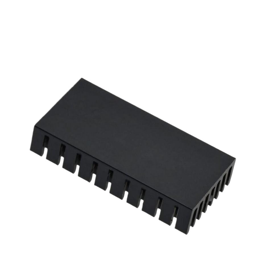 Aluminium Heat Sink 5pcs Heatsink Radiator Cooler Radiator 50x25x10MM Black Slot for Amplifier Transistor