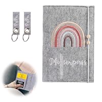 Mutterpasshülle,Mutterpass Schutzhülle,Mutterpass,Hülle Mutterpass,Mutter Kind Pass Hüllen Österreich,Mit Vielen Fächern Für Ultraschallbild, (Besorgen Sie Sich Zwei Schlüsselanhänger)