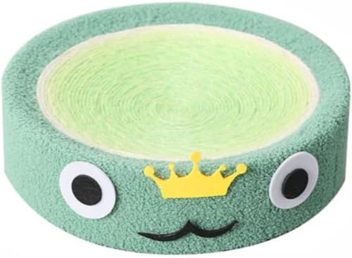 猫 ベッド 猫 爪研ぎ 爪とぎ 猫 マット 天然サイザル麻 耐久 スクラッチャー ソファー 猫挽き おもちゃ ストレス解消 家具破壊防止 つめとぎ ベッド すり鉢型 滑り止め付き 大型 (蛙)