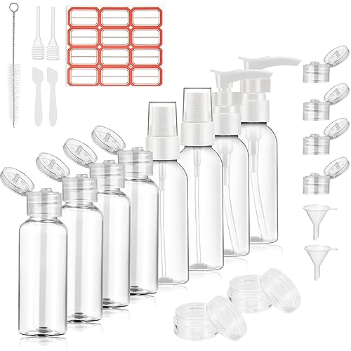 TCASENER Kit Voyage Transparents, Lot de 21 Flacons Rechargeables, 100ml...