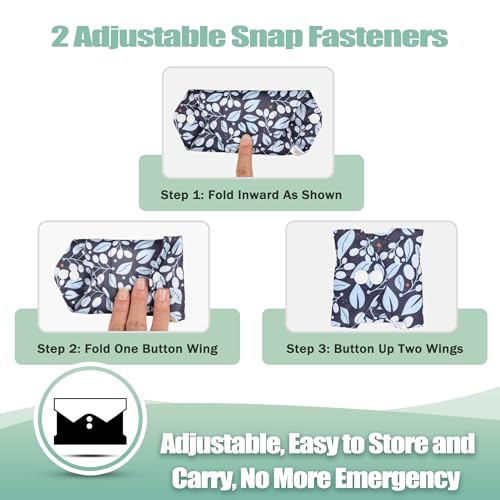 Image of wegreeco Reusable Menstrual Pads - Reusable Sanitary Pads | Reusable Panty Liners | Soft Cloth Menstrual Pads - 6 Pack with 1 Cloth Mini Wet Bag (Large, Leaves 02)