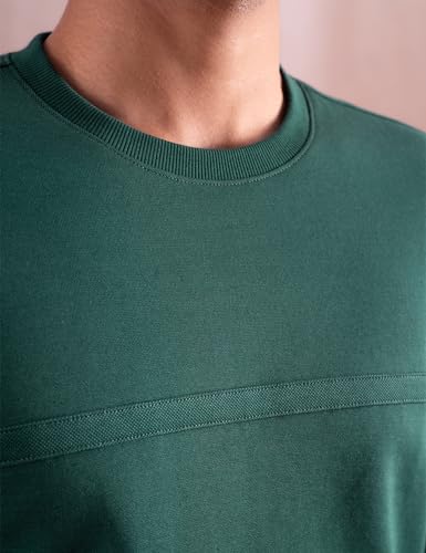 Image of DAMENSCH Men's Regular Fit Cotton Blend Zip Neck Sweatshirt | Full Sleeve Sweatshirts for Men