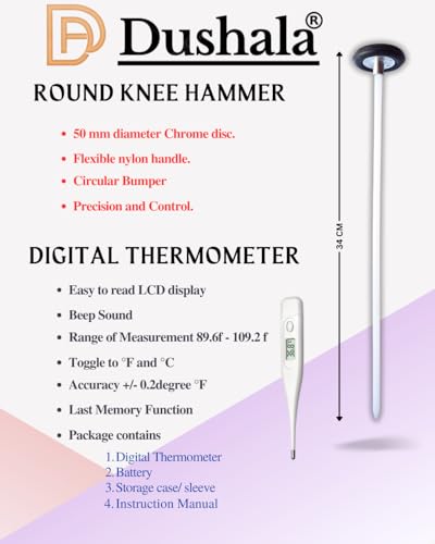 Image of CNS Medical Student Kit, with Tuning Forks, Snellen Chart, Knee Hammer, Digital Thermometer and More ( Central Nervous System Examination kit) for Medical professionals and Practitioners (MODEL 4)