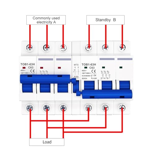 MTS AC disjoncteur MCB 32A triphasé et inverseur de source pour groupe électrogène - 6