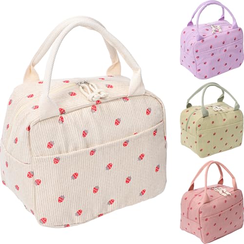 Runmeihe Lunch Bags for Adults, Reusable Women's Insulated Cooler Lunchbag, Small Waterproof Cooler Lunch Box Tote Bag for Work Travel Picnic School