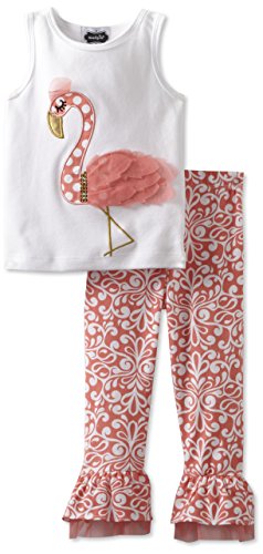 Image of Mud Pie Little Girls' Flamingo Top and Pant Set