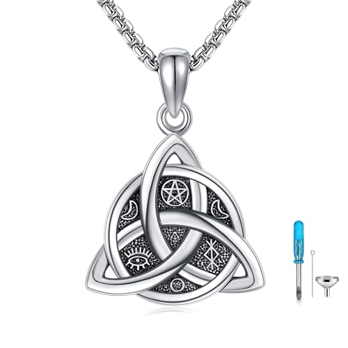Collier urne celtique en argent 925 sterling durable et raffiné