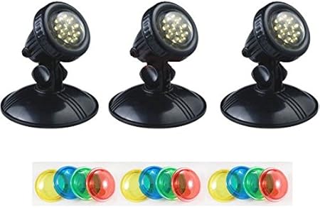Image Jebao 3 Piece LED Garden Pond Light Set With 12 Coloured Lenses & Transformer Underwater or Pool Side Image Jebao 3 Piece LED Garden Pond Light Set With 12 Coloured Lenses & Transformer Underwater or Pool Side
