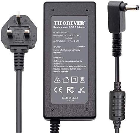TJFOREVER 19V 2.37A 45W Laptop Charger for Asus x553m x540s x541u Zenbook ux305 ux305f ux310u ux303u Vivobook s200e Ultrabook Netbook Computer AC Adapter Power Supply Connector: 4.0 * 1.35mm