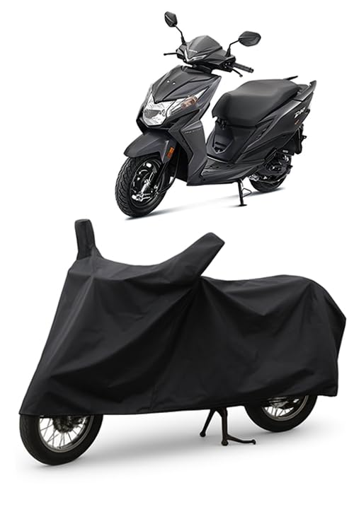 Image of DAXO Waterproof Scooty Cover for Honda Dio | All Weather Protection from Rain, Dust, UV Rays & Scratches with Mirror Pockets & Buckle Belt | Dio Scooty Cover