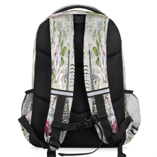 Newspaper Car Pylon Butterfly Backpack with Chest Strap Reflective Lightweight Travel Hiking Backpack for Men Women Waterproof Daypack Back Pack for Commute Camping4