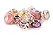BRCbeads Top Quality 10Pcs Mix Silver Plate Pink Theme Murano Lampwork European Glass Crystal Charms Beads Spacers Fit Troll Chamilia Carlo Biagi Zable Snake Chain Charm Bracelets.