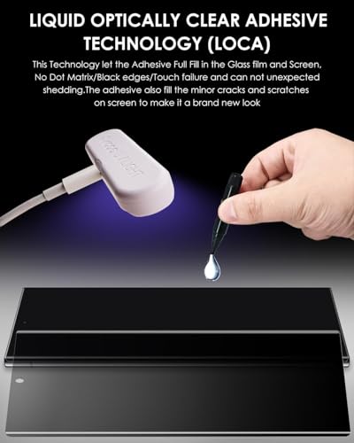 Image of EZ-GLAZ (Pack of 1 Curved Privacy Tempered Glass Screen Protector for Samsung Galaxy S24 Ultra | UV Privacy Glass | 9H Hardness | Fingerprint Unlock | HD Clarity | Anti-Spy Protection