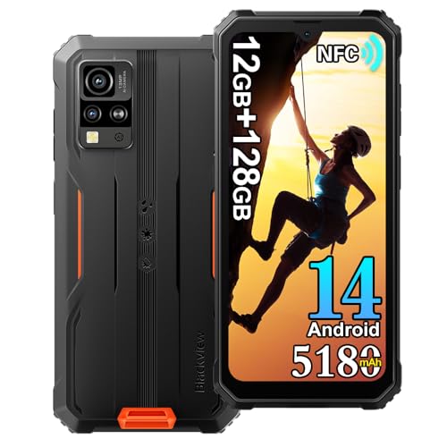 Blackview BV4800Pro Rugged Smartphone 4G, 12GB+128GB/1TB Telefono Robusto, 16MP+8MP, 5180mAh,