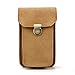 Produktbild Crazy Horse Leder Handytasche Halter Gürteltasche Hüfttasche Pack Gürtel Holster für Männer Frauen Outdoor Travel CampingYELLOW Brown