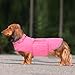 Brabtod Quilting Small Dog Winter Coat,Wateproof Dachshund Clothes with Fleece Lining,Miniature Dachshund Jacket with Leash Hole,Thick and Keep Warm-Pink-M