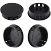 25Pcs 1 1/2 Inch(38mm) Black Hole Plug Plastic Hole Cover, Round End Cap Plug Flush Type Tube Insert Plug, Pipe Post Plug Panel Plug for Chair Furniture Glide Protectors