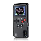  KOBWA Game Case für iPhone, Retro 3D Gameboy Design Style Silikonhülle mit 36 Kleinen Spielen, Farbbildschirm, Videospiel-Cover für iPhone X/MAX, IPhone8 / 8 Plus, iPhone 7/7 Plus, iPhone 6/6 Plus