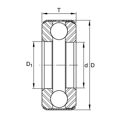 D13 Ball Thrust Bearing - Single-Direction, 1.2500 in Bore, 2.3440 in OD, 0.6250 in Width, Banded-image-26