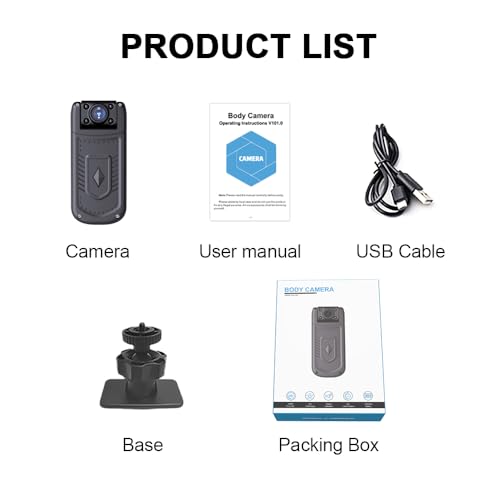 Mini Body Camera 1080P with Audio & Video Recording Small POV Cam with 64G Card - Wearable Personal Portable Cameras Recorder DV - Night Version Camcorder for Security Work Records Guard Traveling by AIROTIVE - Image 9