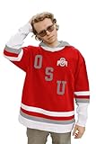 Ohio State Buckeyes NCAA Officially Licensed Hockey Hooded Sweatshirt Team Color, Large