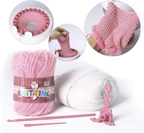 Generic EverCor SENTRO Máquina de tricô, kit de 22 agulhas de tear de tricô para meia/chapéu/abóbora