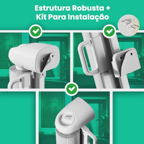 Portão Retrátil Branco de 3m com Trava de Segurança para Bebê e Cachorro