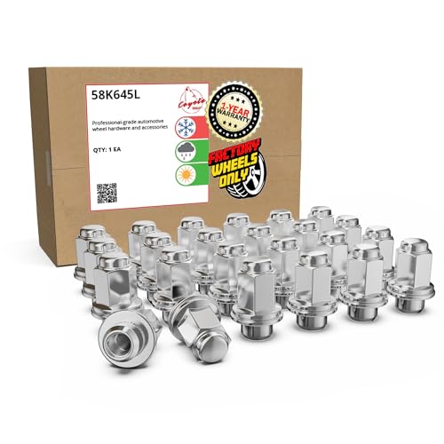 Image of Wheel Accessories Parts 24 Pcs M12x1.5 12x1.5 Thread OEM Factory Style Lug Nuts 1.8 inch Long Chrome 13 /16 inch 21mm Hex Fits Toyota Tacoma | 90084-94002 | 611-212
