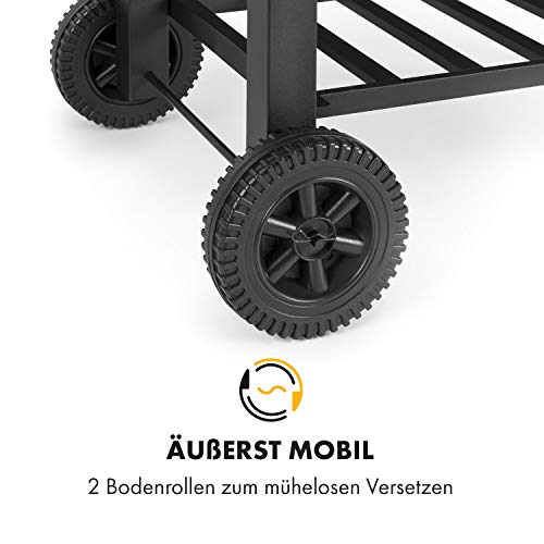 Klarstein Meat Machine - Holzkohlegril, BBQ-Grill, Smoker, Grillfläche: 45 x 32,5 cm, HeightAdjust System, inkl. Lüftungsschieber und Schornstein, integriertes Thermometer, schwarz – Bild 7