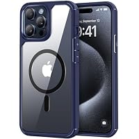 TENDLIN Magnetica Cover per iPhone 14 Pro [Compatibile con MagSafe] Trasparente Rigida PC Retro Custodia Protezione Paraurti in TPU Morbido Antiurto Sottile Protettiva Custodia - Viola
