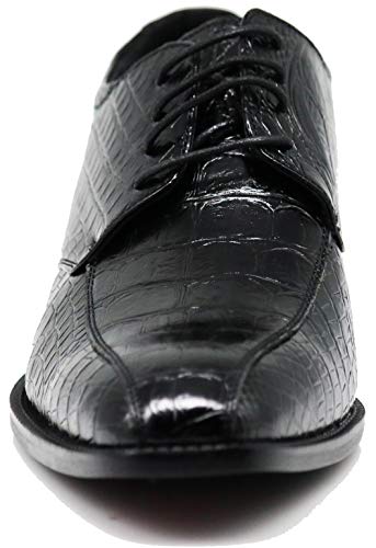 Image of Gator3N Men's Alligator Crocodile Print Oxfords Fashion Lace Up Dress Shoes
