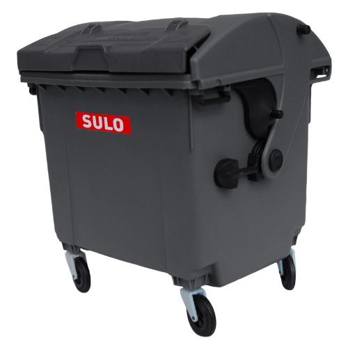 SULO Mini-Müllcontainer 1100L Runddeckel Grau RAL7021