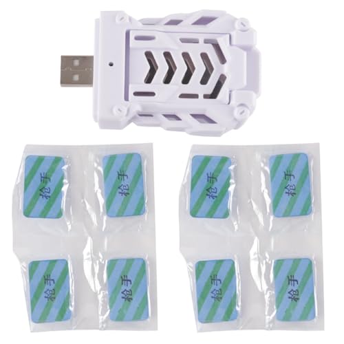 Orivin Mosquito eléctrico portátil con 4 pastillas, mata insectos, mata moscas y polillas, para cocina (blanco)