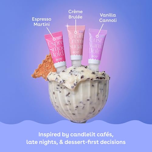Image of eos Limited Edition 24H Moisture Mini Super Balm, Dolce Vita - Hydrating, Moisturizing Lip Treatment, For Dry Lips, Travel Size, Shea Butter, Cruelty-Free, 0.169 fl oz, 3-Pack