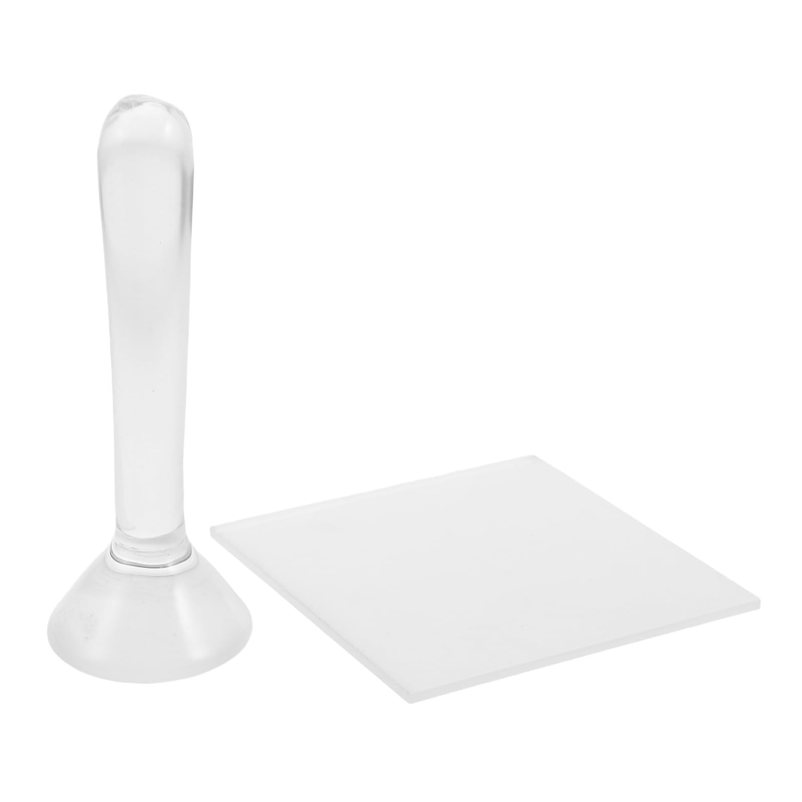Healeved Kit de Molienda de Pigmentos Mortero y Plato de Vidrio para Pintura al Óleo Textura Fina y Fácil Limpieza para Artistas y Estudios Profesionales