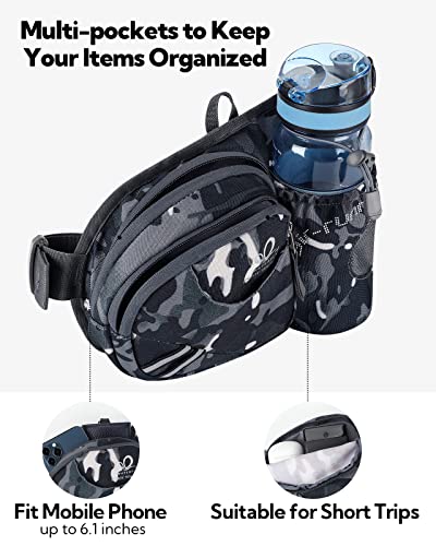 Riñonera de senderismo Waterfly con porta botellas para pasear al perro cómodamente 4