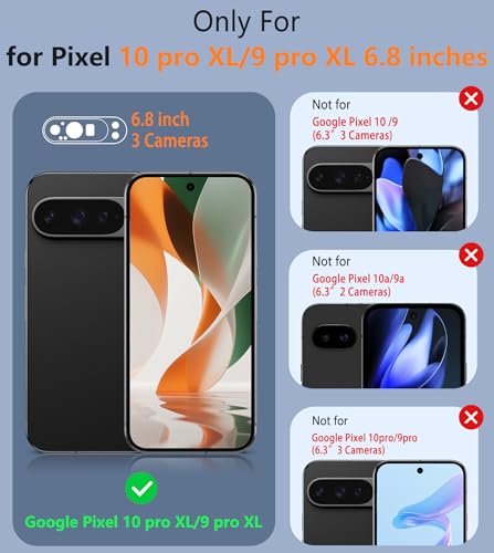 Image of FNTCASE for Google Pixel 10-Pro-XL Case: Pixel 9 Pro XL Shockproof Protective Lightweight Duty Cell Phone Cover Rugged with Non Slip Textured Back - Military Protection Bumper Tough, Blue
